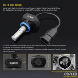 BEAMTECH H11 H8 H9 LED Headlight Bulb 50W 6500K 8000Lumens Extremely Brigh CSP Chips Conversion Kit