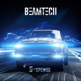 BEAMTECH H4 LED Headlight Bulb, 9003 G-XP Chips 6500K 360 Degree Beam 90W Xenon White Conversion Kits With Fan High Brightness