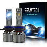 BEAMTECH 9012 Bulb, 800% Brighter High Speed Fan 6500K Xenon White 9012 Light Bulbs or Fog Lights Pack of 2