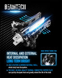 BEAMTECH H7 Light Bulb, No Adapter Need High Speed Fan 6500K Xenon White H7 Bulbs or Fog Lights Pack of 2