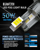 BEAMTECH 9007 LED Fog Light Bulbs, G-XPower Chips HB5 Light Bulb 20000LM 100W 6500K Plug and Play LED Bulbs, Pack of 2