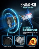 BEAMTECH 9006 Light Bulb, 800% Brighter High Speed Fan 6500K Xenon White Bulbs or Fog Lights Pack of 2
