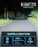 BEAMTECH H11/H8/H9 Bulb, 800% Brighter High Speed Fan 6500K Xenon White Light Bulbs or Fog Lights Pack of 2