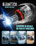 BEAMTECH H11/H8/H9 Bulb, 800% Brighter High Speed Fan 6500K Xenon White Light Bulbs or Fog Lights Pack of 2