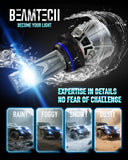 BEAMTECH 9012 Bulb, 800% Brighter High Speed Fan 6500K Xenon White 9012 Light Bulbs or Fog Lights Pack of 2