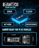 BEAMTECH H11/H8/H9 Bulb, 800% Brighter High Speed Fan 6500K Xenon White Light Bulbs or Fog Lights Pack of 2