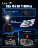 BEAMTECH D1S/D1R Bulb,28000Lumens 80W 6500K White Plug and Play with Cooling Fan ATV/UTV Fog Bulb, Pack of 2