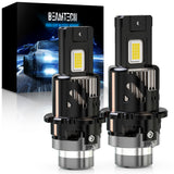 BEAMTECH D4S Bulb,28000Lumens 80W 6500K White Plug and Play with Cooling Fan ATV/UTV Fog Bulb,Pack of 2