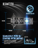 BEAMTECH H7 Led Headlight Bulbs, G-XPower Chips 500% Brighter 6500K White Plug and Play, 2 Bulbs