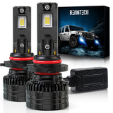BEAMTECH 9005 Bulbs, 900% Brighter Canbus Ready 6500K White HB3 Light or Fog Light, 2 Bulbs.