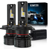 BEAMTECH H4/9003 Bulbs, 900% Brighter Canbus Ready 6500K White Light or Fog Light, 2 Bulbs.