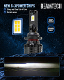 BEAMTECH 9006 Bulbs, 900% Brighter Canbus Ready 6500K White HB4 Light or Fog Light, 2 Bulbs.
