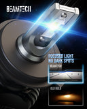 BEAMTECH H4 9003 LED Headlight Bulb 50W 6500K 8000Lumens Extremely Brigh HB3 CSP Chips Conversion Kit