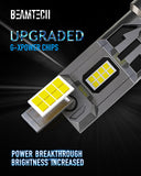 BEAMTECH H7 Led Headlight Bulbs, G-XPower Chips 500% Brighter 6500K White Plug and Play, 2 Bulbs