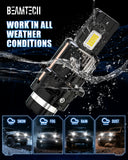 BEAMTECH D2S Bulb,28000Lumens 80W 6500K White Plug and Play with Cooling Fan ATV/UTV Fog Bulb,Pack of 2