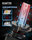BEAMTECH H4 9003 LED Headlight Bulb 50W 6500K 8000Lumens Extremely Brigh HB3 CSP Chips Conversion Kit