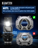 BEAMTECH D2S Bulb,28000Lumens 80W 6500K White Plug and Play with Cooling Fan ATV/UTV Fog Bulb,Pack of 2