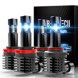 BEAMTECH 9005 H11 LED Headlight Bulb, 12000LM 50W Fanless In Line HB3 H8 H9 Halogen Replacement 6500K Xenon White