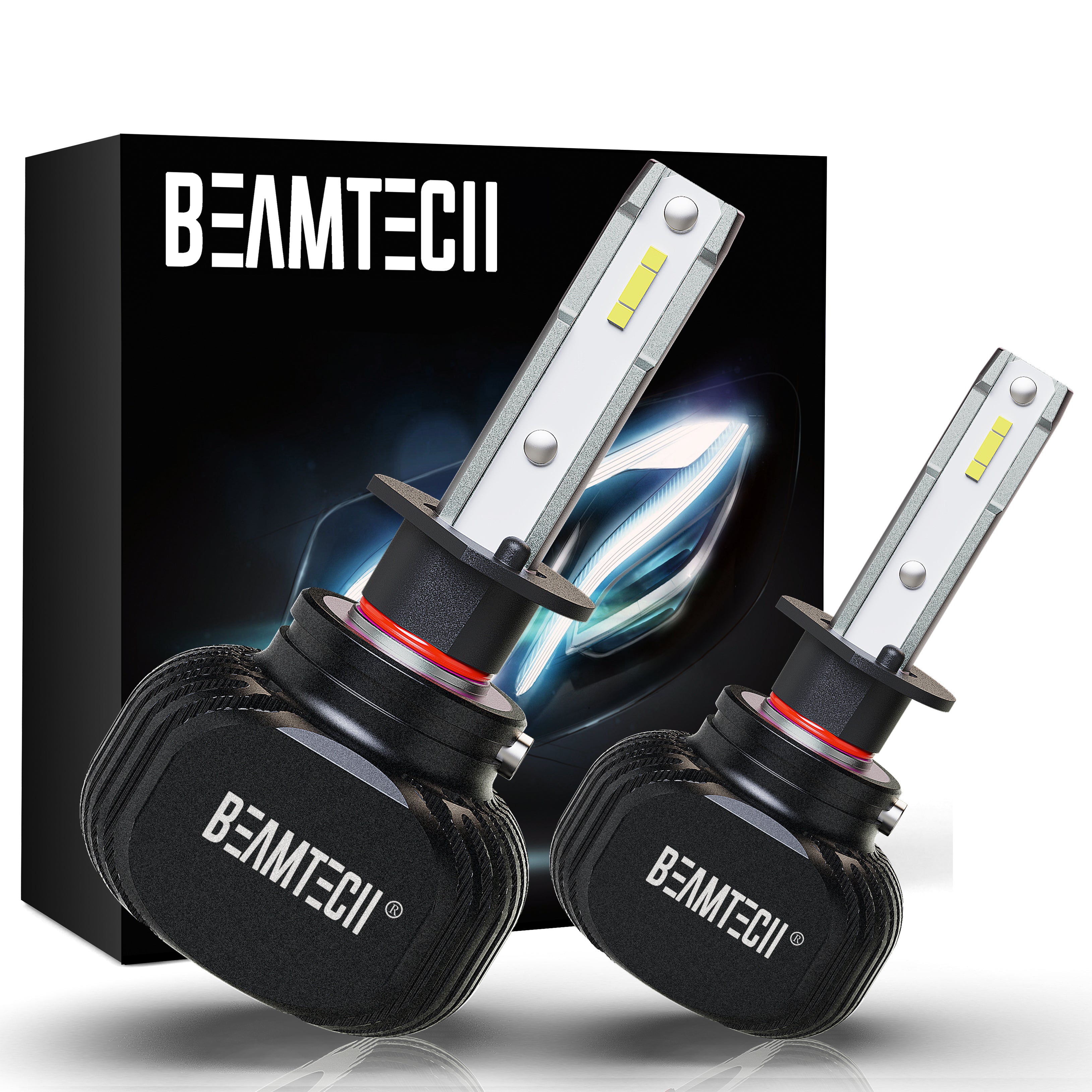 BEAMTECH H1 LED Bulb 50W 6500K 8000Lumens Extremely Brigh CSP Chips Conversion Kit