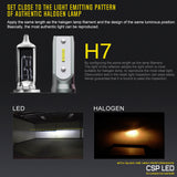 BEAMTECH H7 LED Headlight Bulb 50W 6500K 8000Lumens Extremely Brigh CSP Chips Conversion Kit