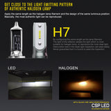 BEAMTECH H7 LED Bulb 50W 6500K 8000Lumens Extremely Brigh CSP Chips Conversion Kit