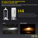 BEAMTECH H4 9003 LED Bulb 50W 6500K 8000Lumens Extremely Brigh HB3 CSP Chips Conversion Kit