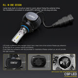 BEAMTECH 9006 LED Headhight Bulb 50W 6500K 8000Lumens Extremely Brigh HB4 CSP Chips Conversion Kit
