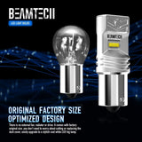 BEAMTECH 1157 LED Bulb CSP Chips 6500K 800 Lumens 30W P21/5W 7528 BAY15d Xenon White Extremely Super Bright Brake Light(of 2)