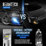 BEAMTECH 1157 LED Bulb CSP Chips 6500K 800 Lumens 30W P21/5W 7528 BAY15d Xenon White Extremely Super Bright Brake Light(of 2)