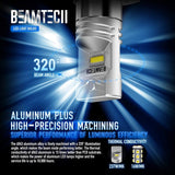 BEAMTECH 1157 LED Bulb CSP Chips 6500K 800 Lumens 30W P21/5W 7528 BAY15d Xenon White Extremely Super Bright Brake Light(of 2)