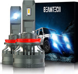 BEAMTECH H11 LED Headlight Bulbs, H8 H9 G-XP Chips 110W 6500K High Power Xenon White Conversion Kits 360 Degree Lighting Plug N Play Replacement