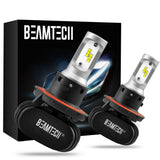 BEAMTECH H13 LED Headlight Bulb 50W 6500K 8000Lumens Extremely Brigh CSP Chips Conversion Kit