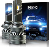 BEAMTECH 9006 LED Headlight Bulbs, HB4 G-XP Chips 6500K 360 Degree Beam 90W Xenon White Conversion Kits With Fan High Brightness