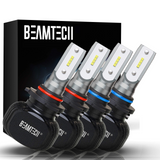 BEAMTECH 9005/HB3 9006/HB4 LED Headhight Bulb, S1 Series 10000LM 50W 6500K Extremely Bright CSP Chips Conversion Kit Combo All In One Plug N Play Halogen Replacement