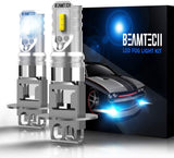 BEAMTECH H3 Led Fog Light Bulb,CSP Chips 800 Lumens 6500K Xenon White Extremely Bright of 2