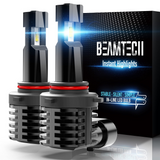 BEAMTECH 9012 LED Bulb, Fanless In Line HIR2 Halogen Replacement 6500K Xenon White