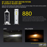 BEAMTECH 880 LED Bulb 50W 6500K 8000Lumens Extremely Brigh CSP Chips Conversion Kit