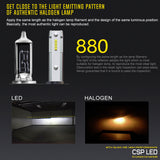 BEAMTECH 880 LED Headlight Bulb 50W 6500K 8000Lumens Extremely Brigh CSP Chips Conversion Kit
