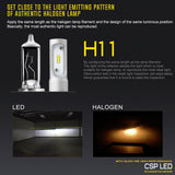 BEAMTECH H11 H8 H9 LED Headlight Bulb 50W 6500K 8000Lumens Extremely Brigh CSP Chips Conversion Kit
