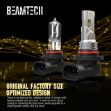 BEAMTECH 9005 LED Fog Light Bulbs, 360°Beam Angle 3000 Lumens Extremely Bright HB3 3500K Golden Yellow Pack of 2