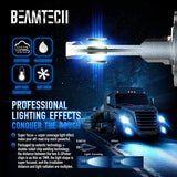 BEAMTECH H13 LED Headlight Bulbs, 9008 G-XP Chips 110W 6500K High Power Xenon White Conversion Kits 360 Degree Lighting Plug N Play Replacement