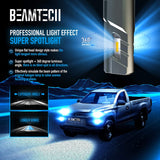 BEAMTECH 9005 LED Headhight Bulbs, HB3 G-XP Chips 6500K 360 Degree Beam 90W Xenon White Conversion Kits With Fan High Brightness
