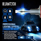 BEAMTECH 9005 LED Bulbs, HB3 G-XP Chips 110W 6500K High Power Xenon White Conversion Kits 360 Degree Lighting Plug N Play Replacement