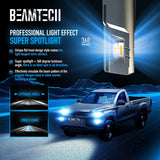 BEAMTECH H13 LED Headlight Bulbs, 9008 G-XP Chips 6500K 360 Degree Beam 90W Xenon White Conversion Kits With Fan High Brightness