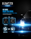 BEAMTECH H7 LED Headlight Bulb, Fanless In Line Halogen Replacement 6500K Xenon White
