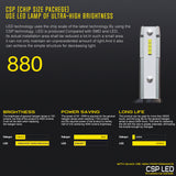 BEAMTECH 880 LED Headlight Bulb 50W 6500K 8000Lumens Extremely Brigh CSP Chips Conversion Kit