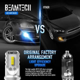 BEAMTECH H3 Led Fog Light Bulb,CSP Chips 800 Lumens 6500K Xenon White Extremely Bright of 2