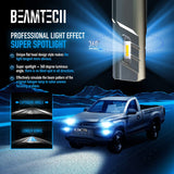 BEAMTECH H11 LED Bulb, H8 H9 G-XP Chips 6500K 360 Degree Beam 90W Xenon White Conversion Kits With Fan High Brightness