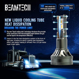 BEAMTECH H4 LED Headlight Bulb, 9003 G-XP Chips 110W 6500K High Power Xenon White Conversion Kits 360 Degree Lighting Plug N Play Replacement