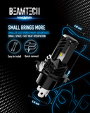 BEAMTECH H4 LED Headlight Bulb, 12000LM 50W 1Fanless In Line 9003 Halogen Replacement 6500K Xenon White